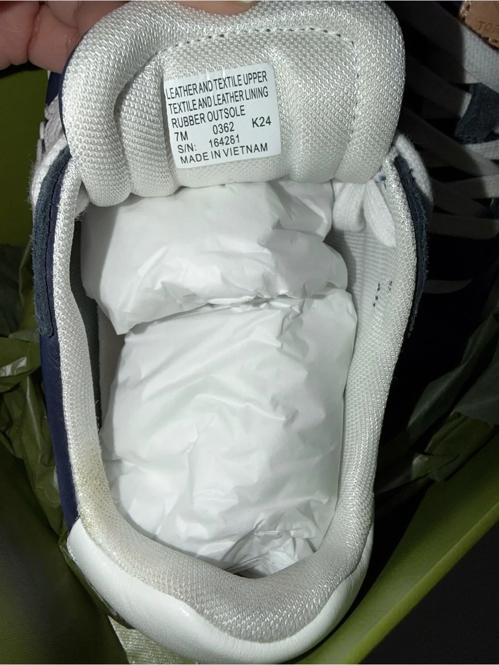 Tory Burch Navy and White Logo Running Sneakers - Picture 8 of 8